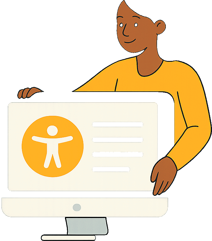Illustration einer barrierefreien Website