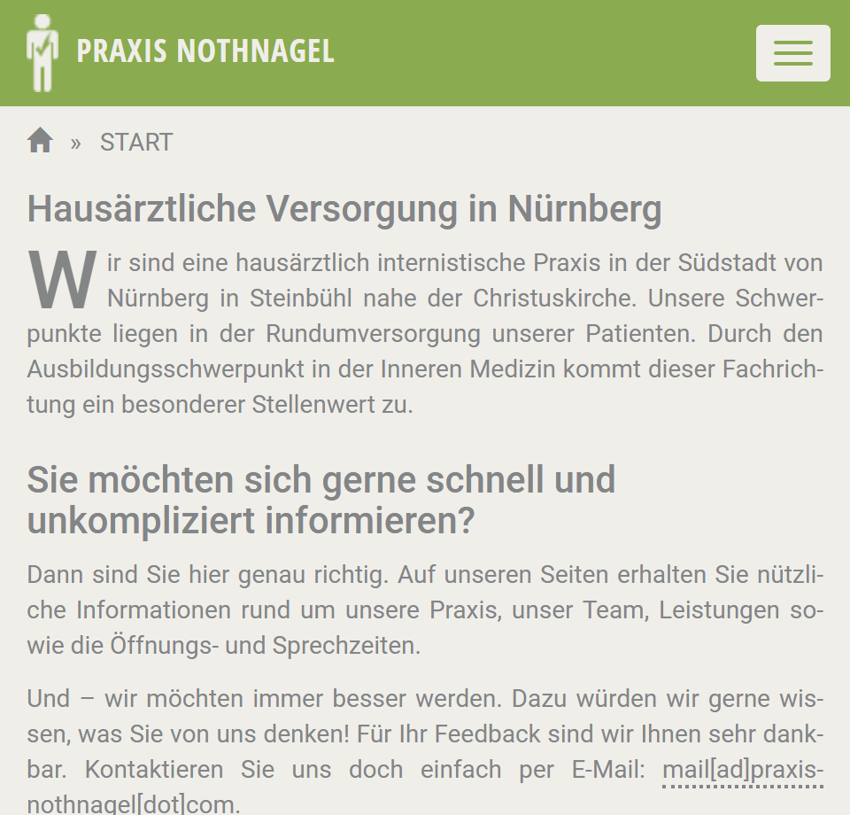 Praxis Nothnagel Homepage