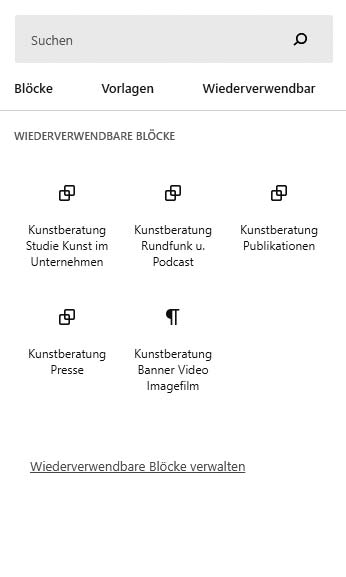 Wiederverwendbare Blöcke für WordPress © B&N Internet-Marketing