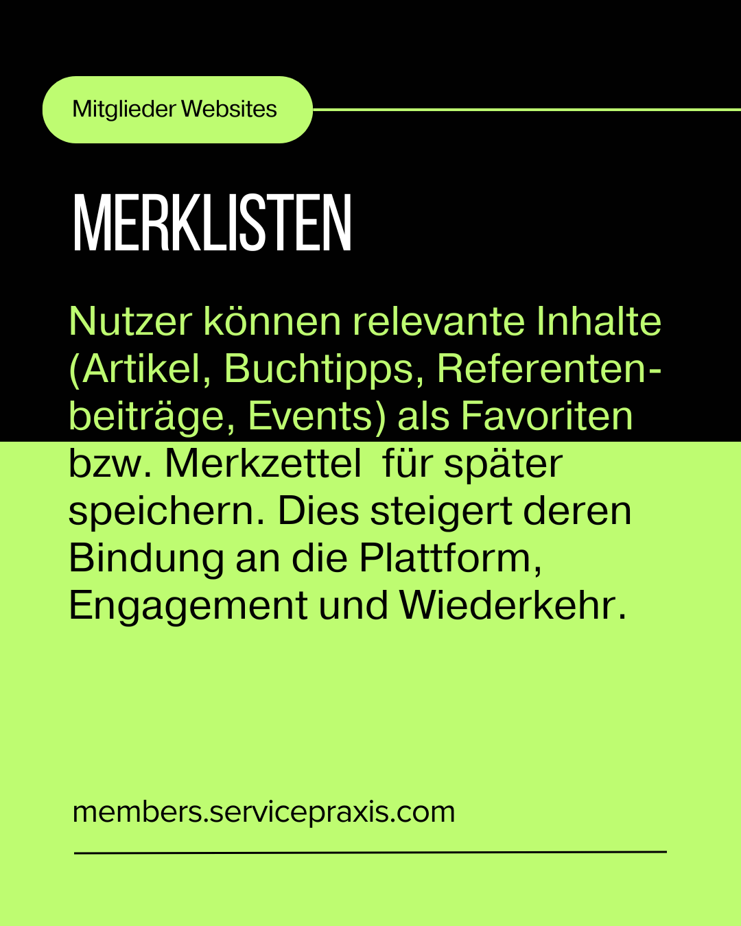 Merklisten für Mitglieder © Internet-Marketing